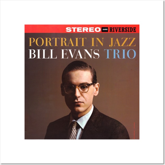Vintage Bill Jarr Evans Music Trio Portrait Song in Jazz Album Wall Art by CatheGioi